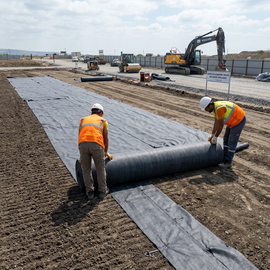 Geotech Yol Stabilizasyon Drenaj Jeotekstil Keçesi